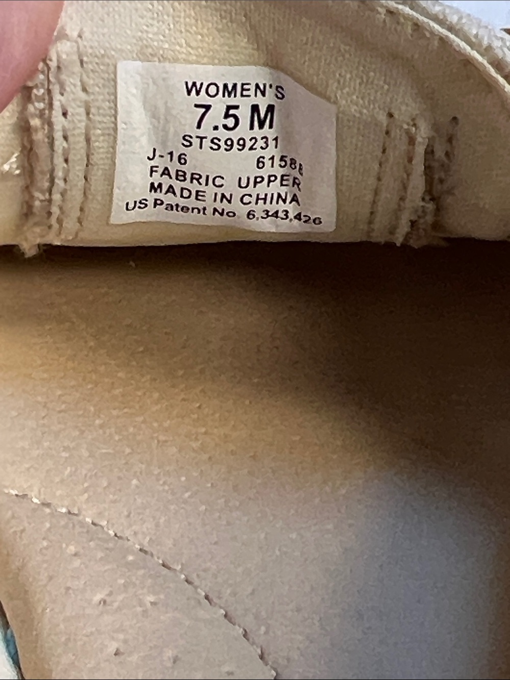 Sperry Women's Light Beige Canvas Moccasins with Brown Laces - Picture 9 of 9